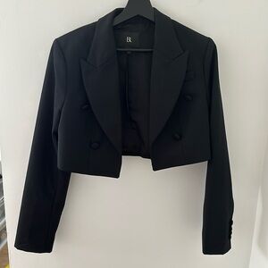 Banana Republic Cara Cropped Tuxedo Blazer Jacket size 6